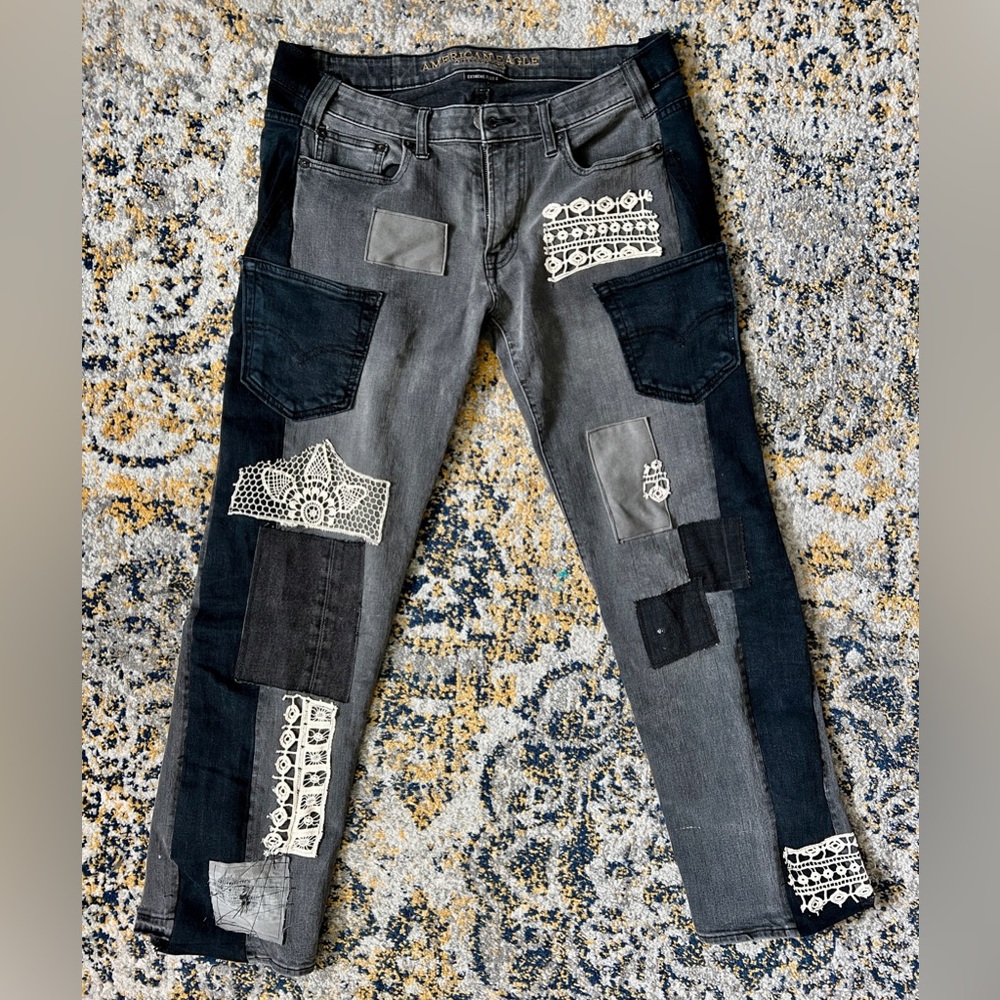 American Eagle Upcycled Patchwork Denim - image 3